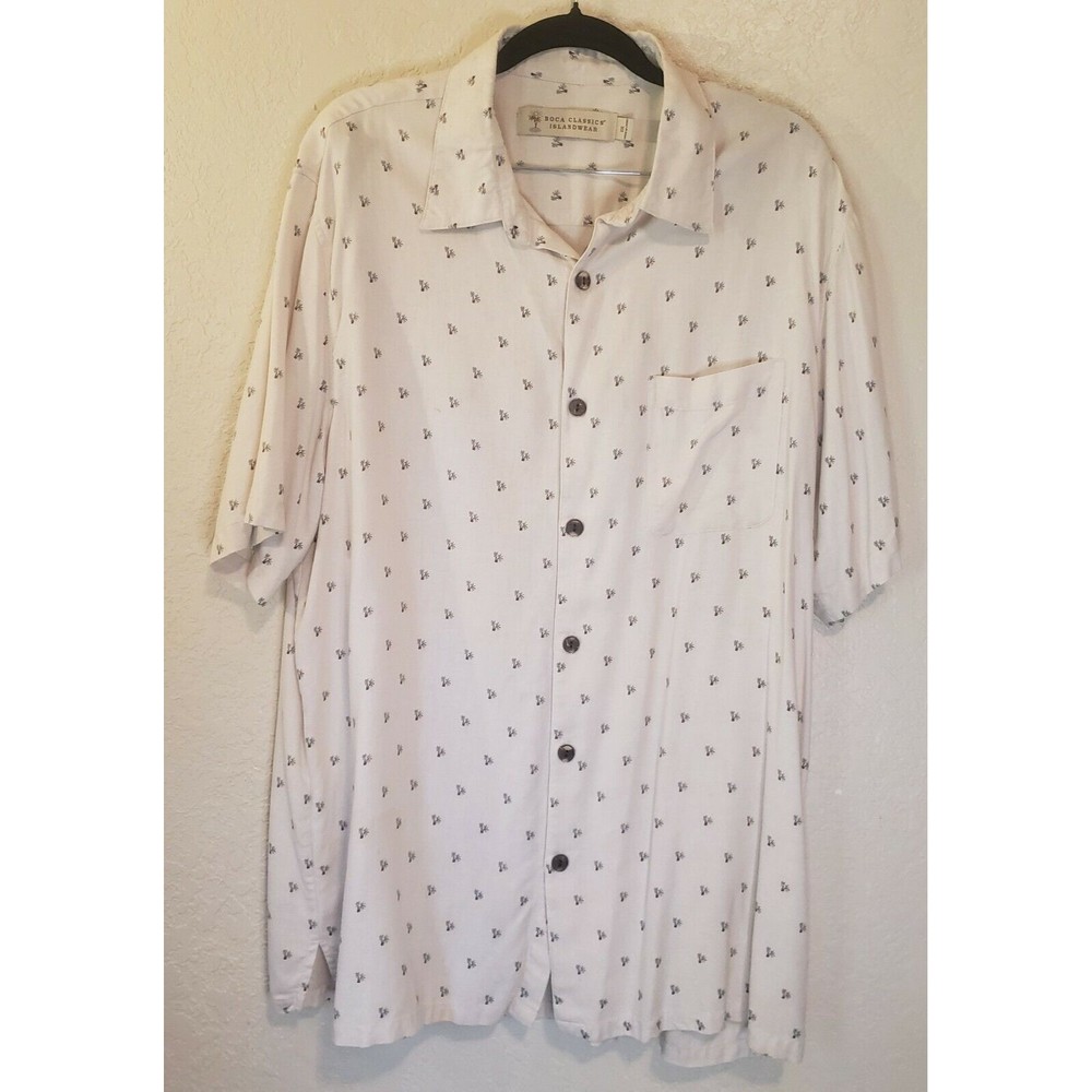 Boca Classics Islandwear 100% Silk Shirt, Short Sleeve Sz XXL - Picture 1 of 11